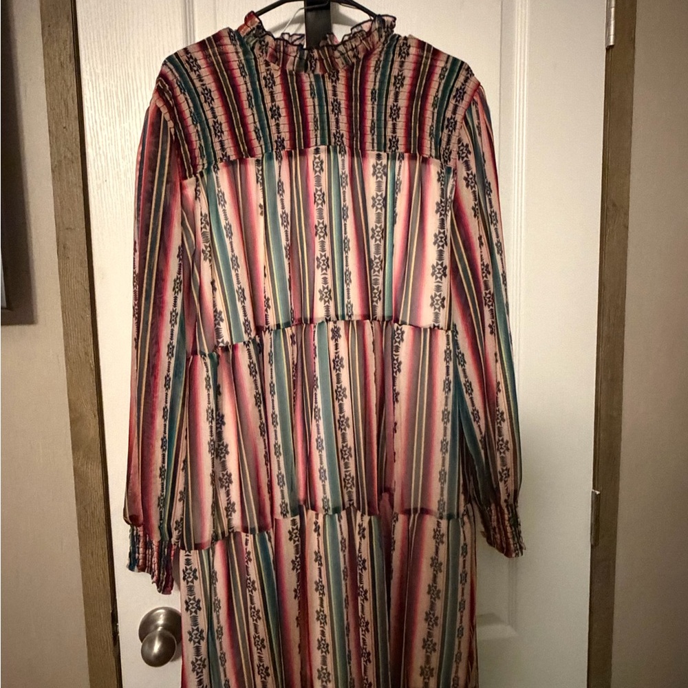 Striped Long Sleeve Dress